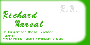 richard marsal business card