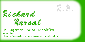 richard marsal business card